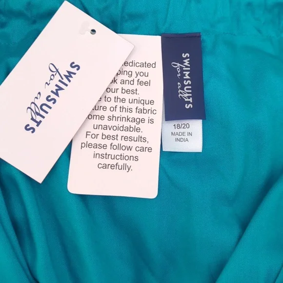 Swimsuits for All Teal Tenley Surplice Coverup Short Dress Size 18/20 - Picture 11 of 12